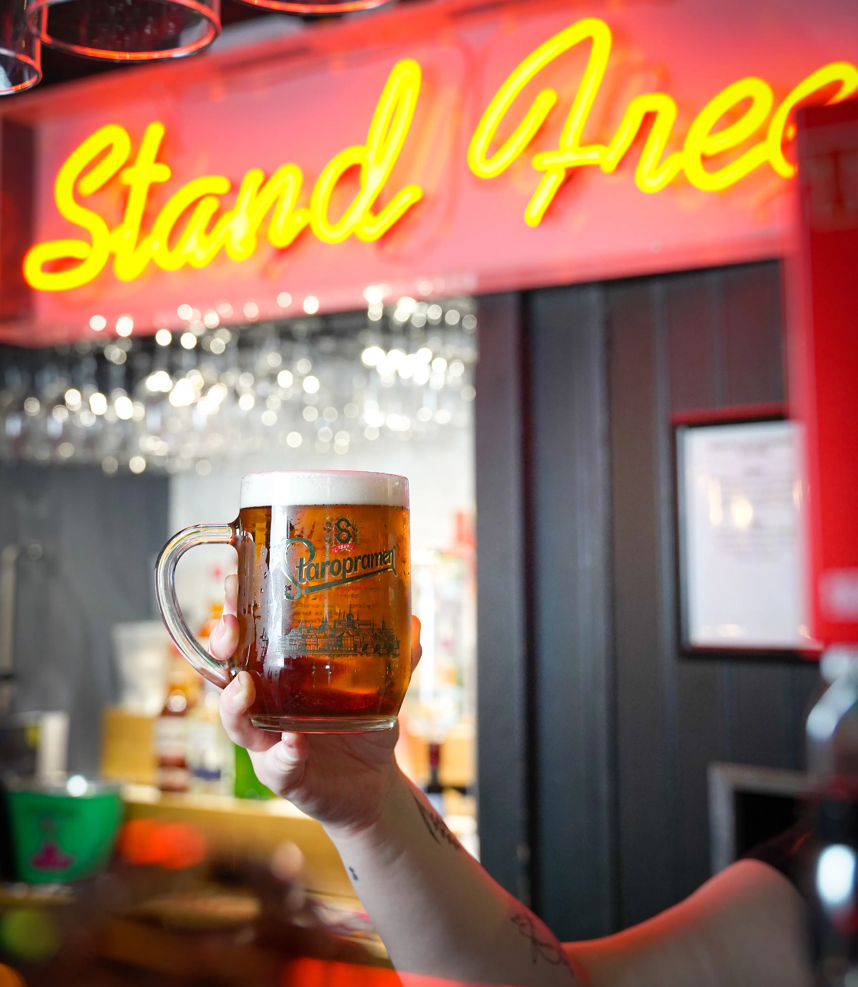Craft beer on bar