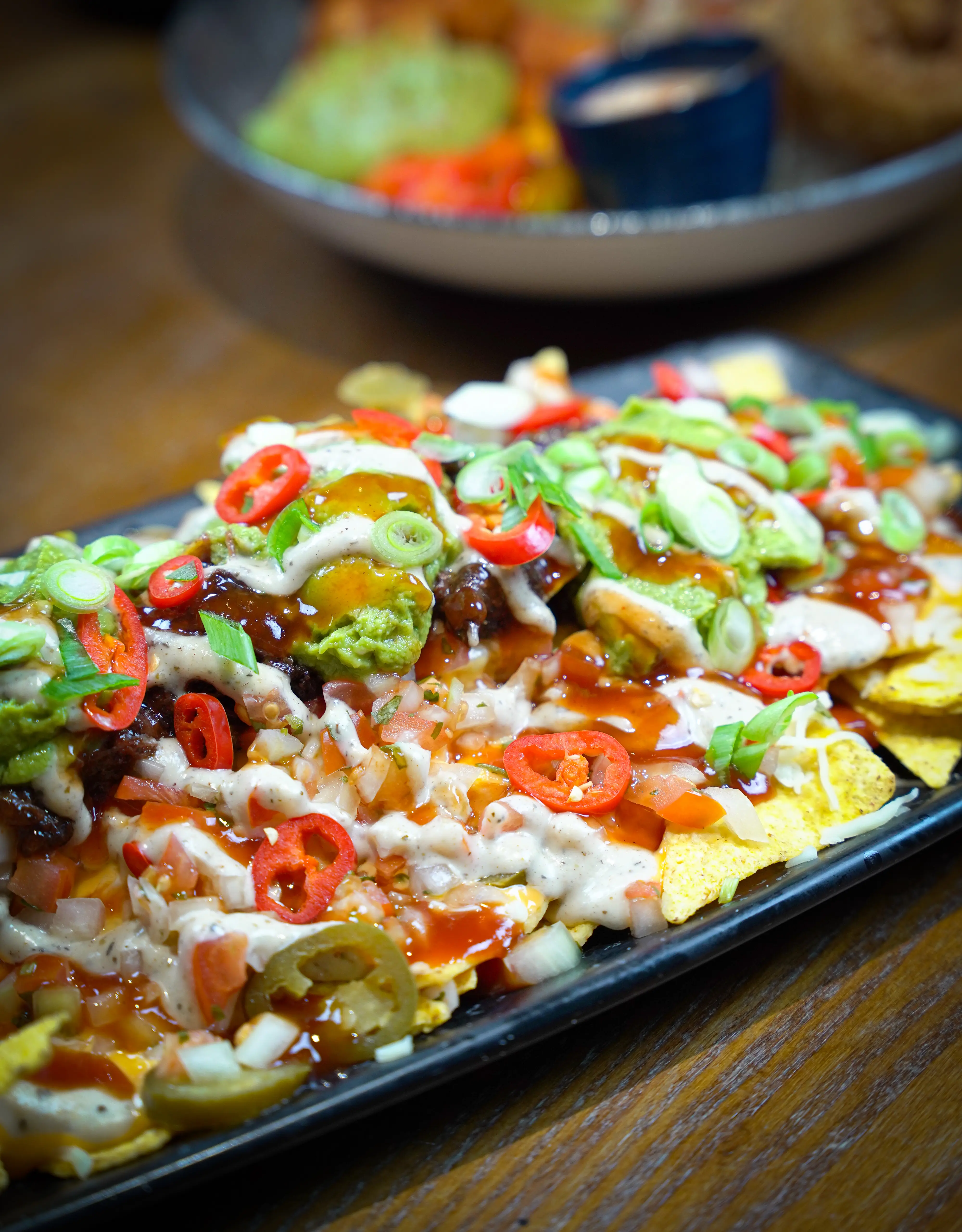 Loaded nachos at The Bobbin